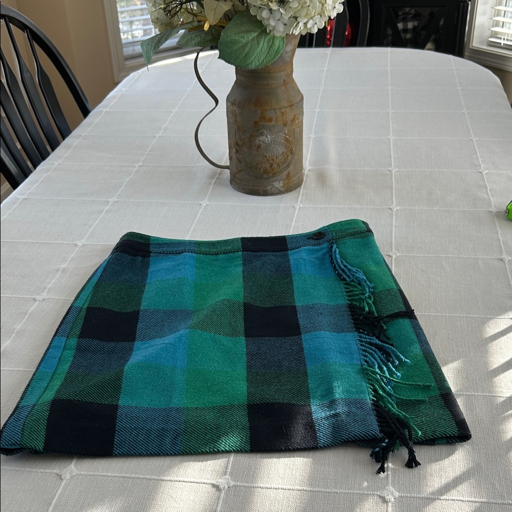 Talbots Plaid Skirt in Blue and Green - Picture 2 of 8